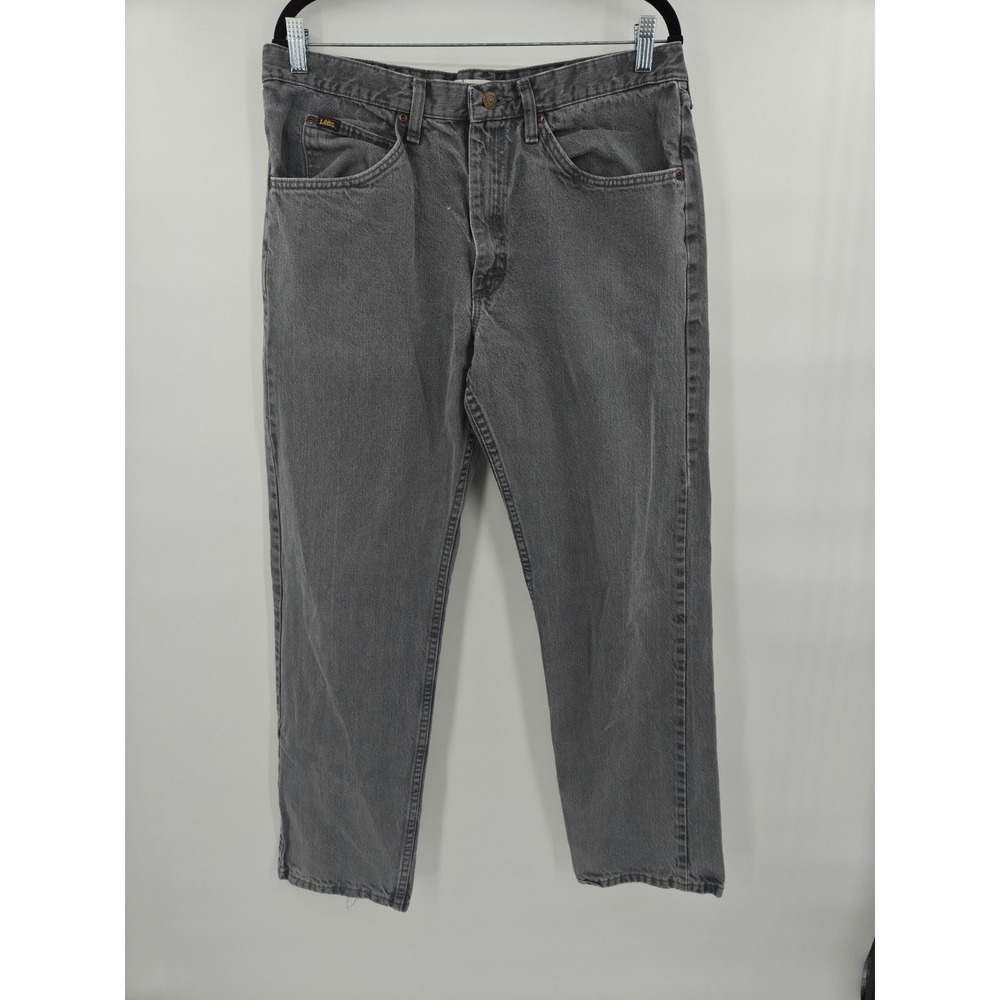 Lee Regular Fit Mens Gray Straight Leg Denim Jeans 36x32 2008937
